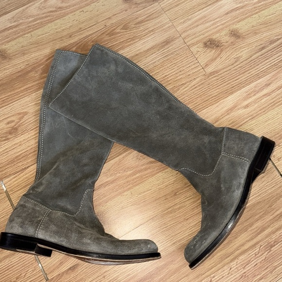 Moschino Grey Suede Knee High Boots Size 36.5 - Picture 8 of 8